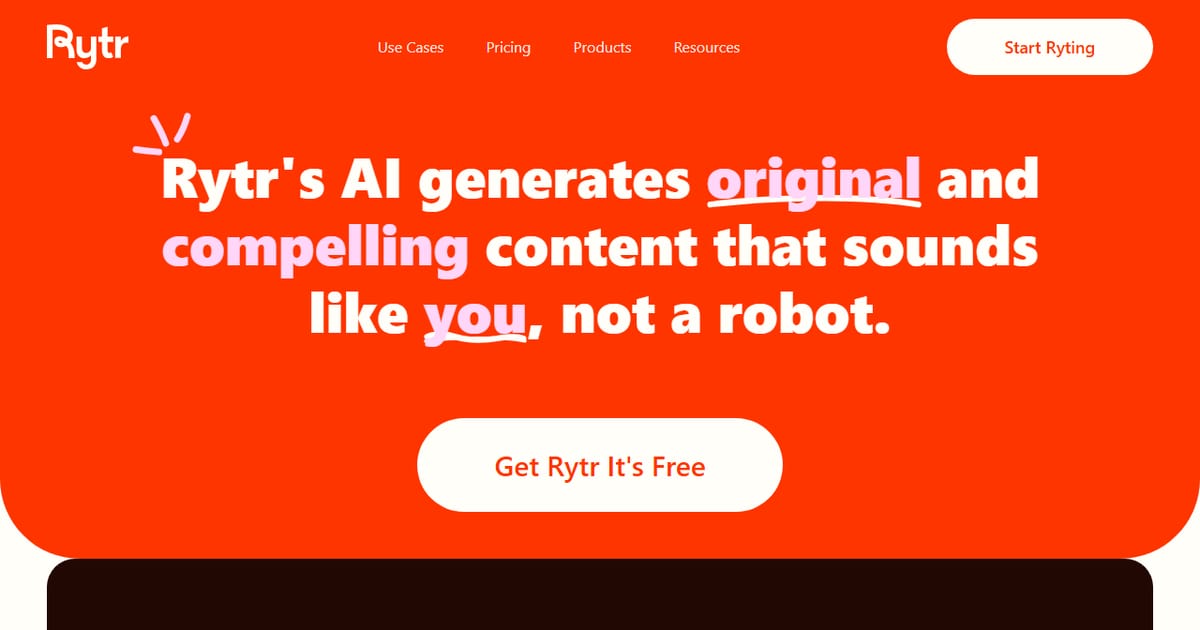 Rytr interface screenshot