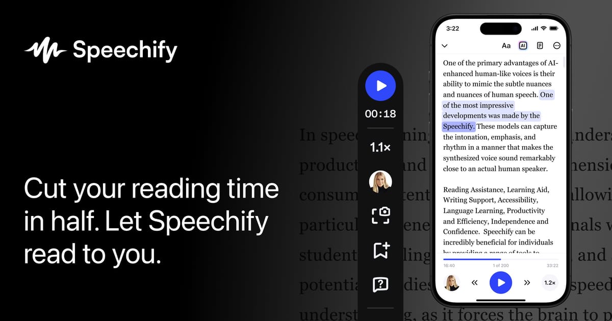 Speechify interface screenshot